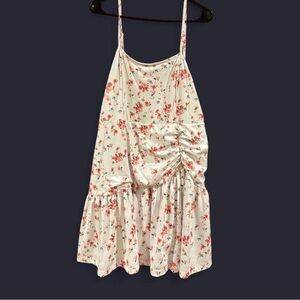 SHEIN Floral White and Red Dress
